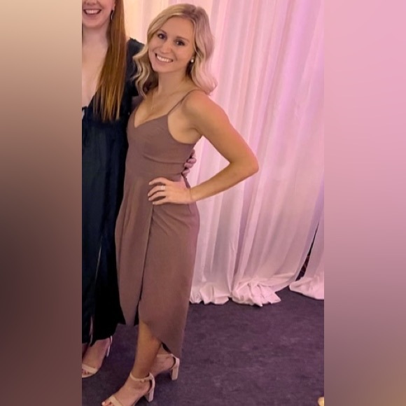 Lulus mauve midi dress - Picture 4 of 5